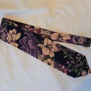 Disney Fall Vibes Purple Floral "Hidden" Mickey Men's Tie